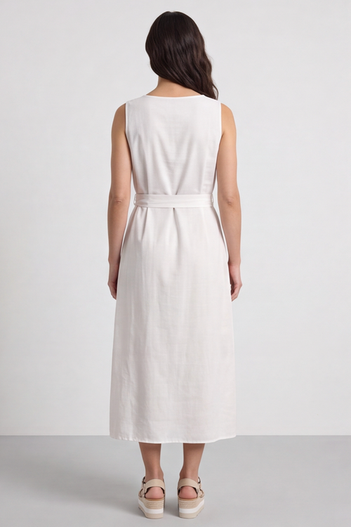 Rica Embroidered Floral Tie Dress - Image 4
