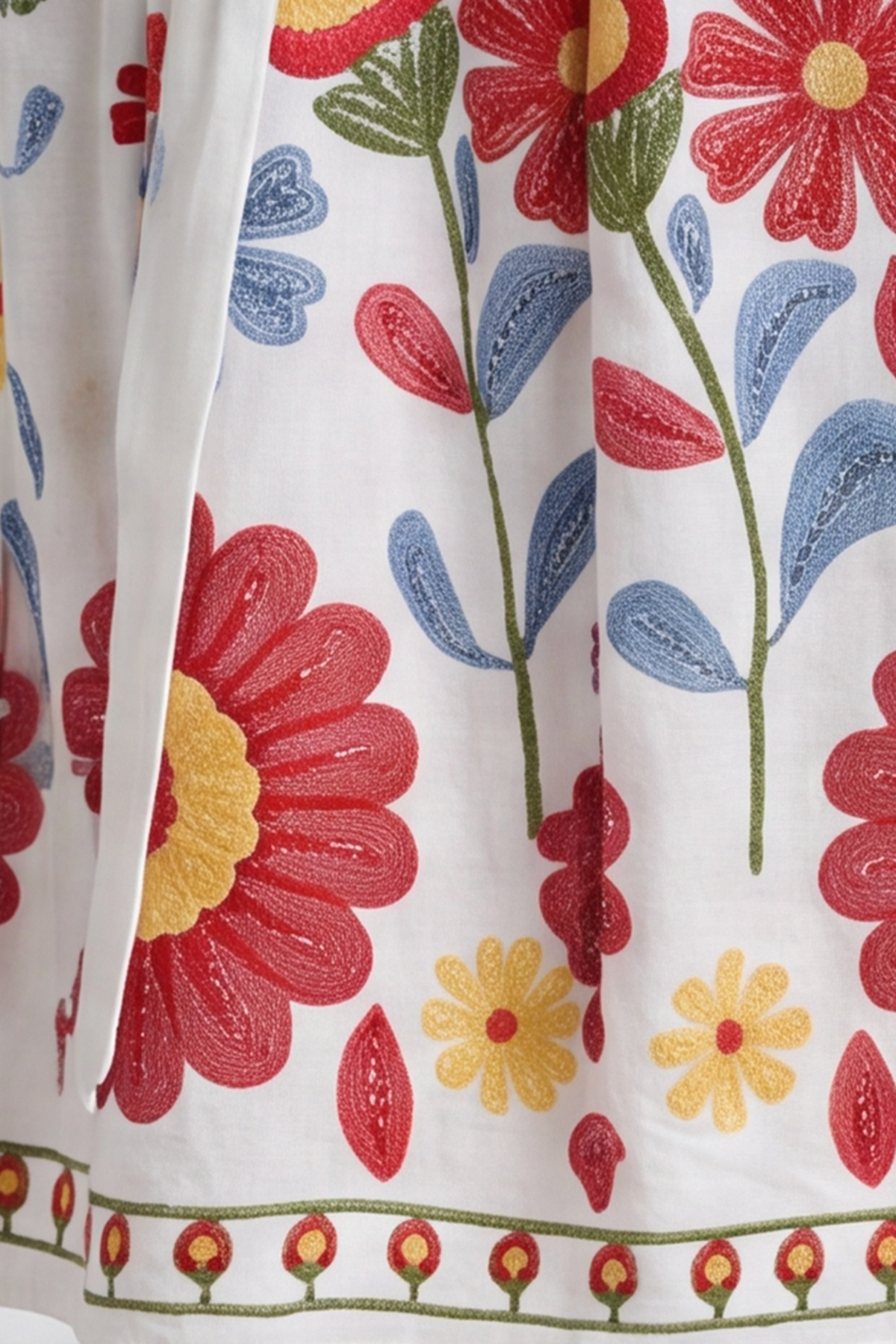 Rica Embroidered Floral Tie Dress