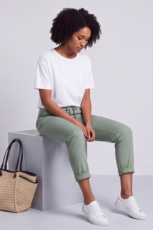 Yarwell  Khaki Joggers - Image 5