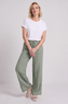 Elena Linen Light Khaki Trousers