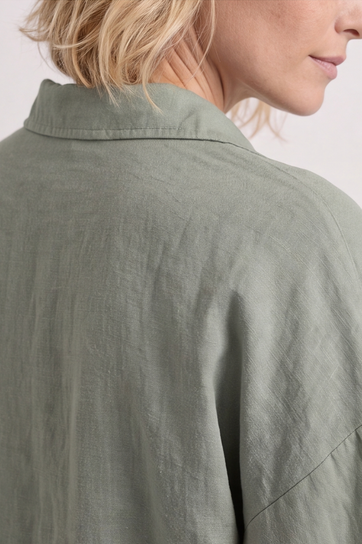 Elena Linen Light Khaki Trousers