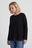 Sally Fringe Hem Jumper Black