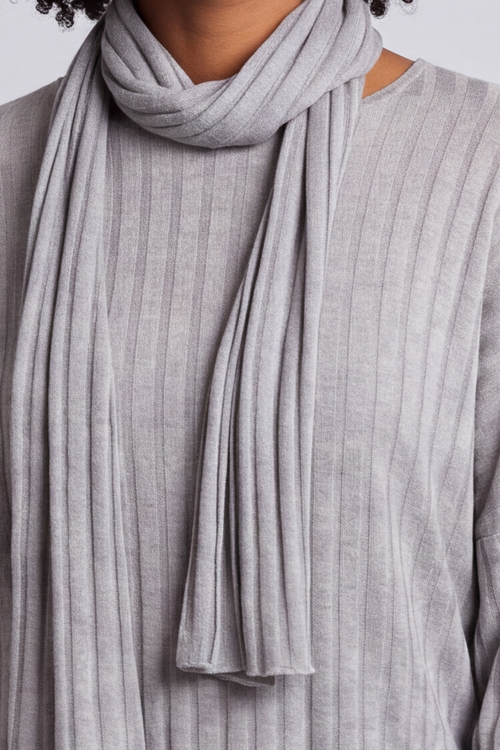 Santana Knitted Scarf Top Mocha - Image 2
