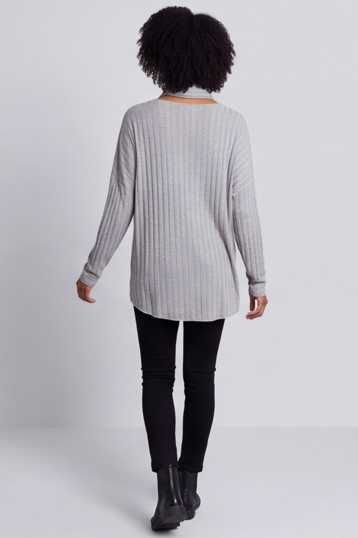 Santana Knitted Scarf Top Mocha