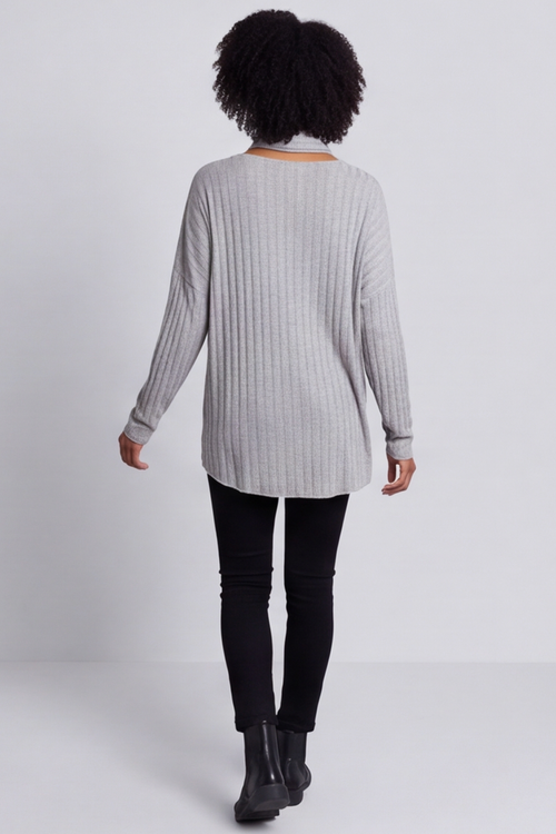 Santana Knitted Scarf Top Mocha - Image 4