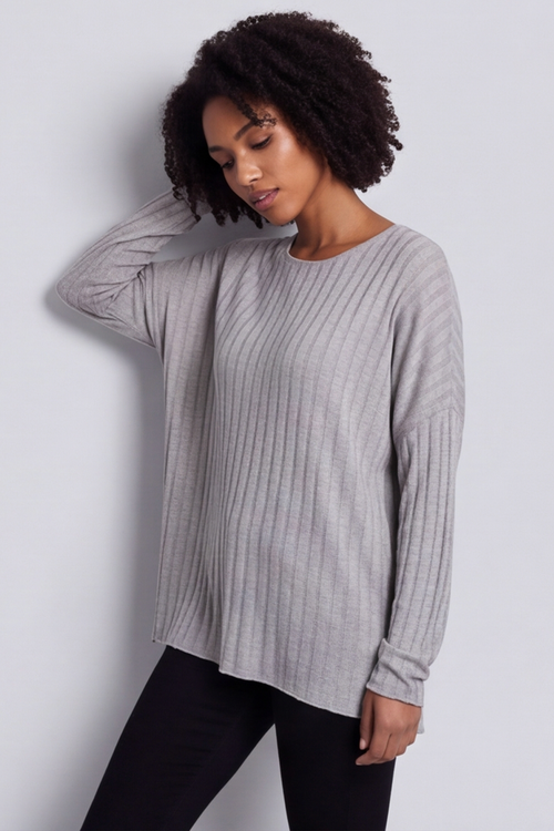 Santana Knitted Scarf Top Mocha - Image 5