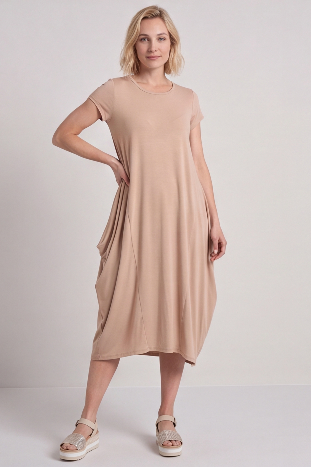 Sariah Short Sleeve Dress Mocha