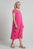 Sariah Short Sleeve Dress Fuchsia
