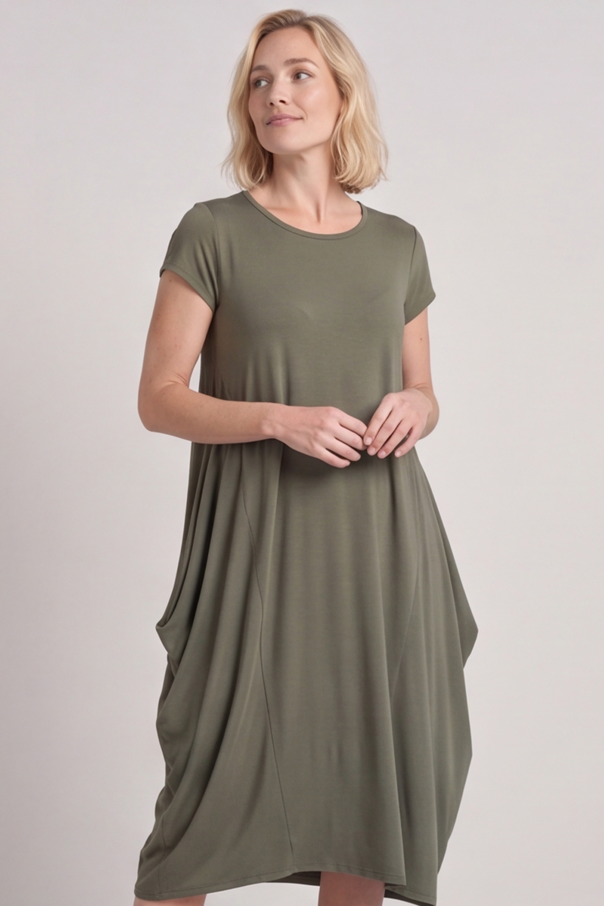 Sariah Short Sleeve Dress Khaki