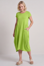 Sariah Short Sleeve Dress Green Green - Sariah Short Sleeve Dress Green