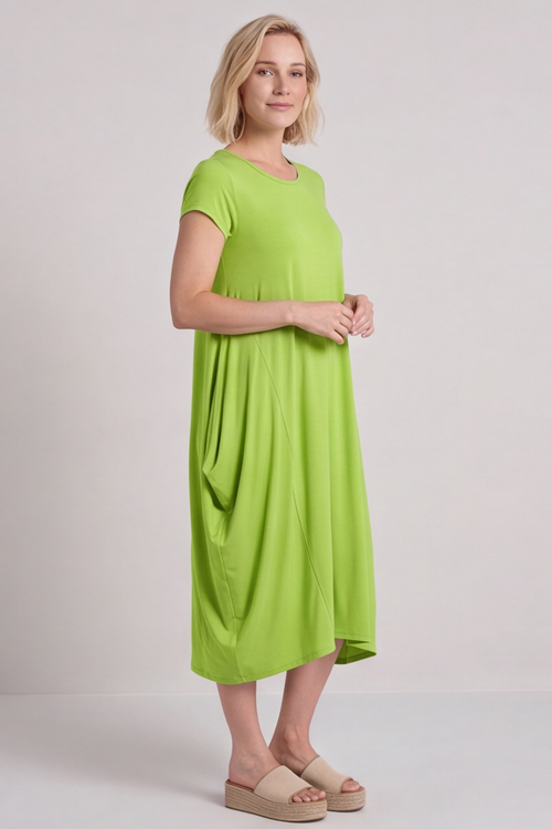 Sariah Short Sleeve Dress Green - Image 3