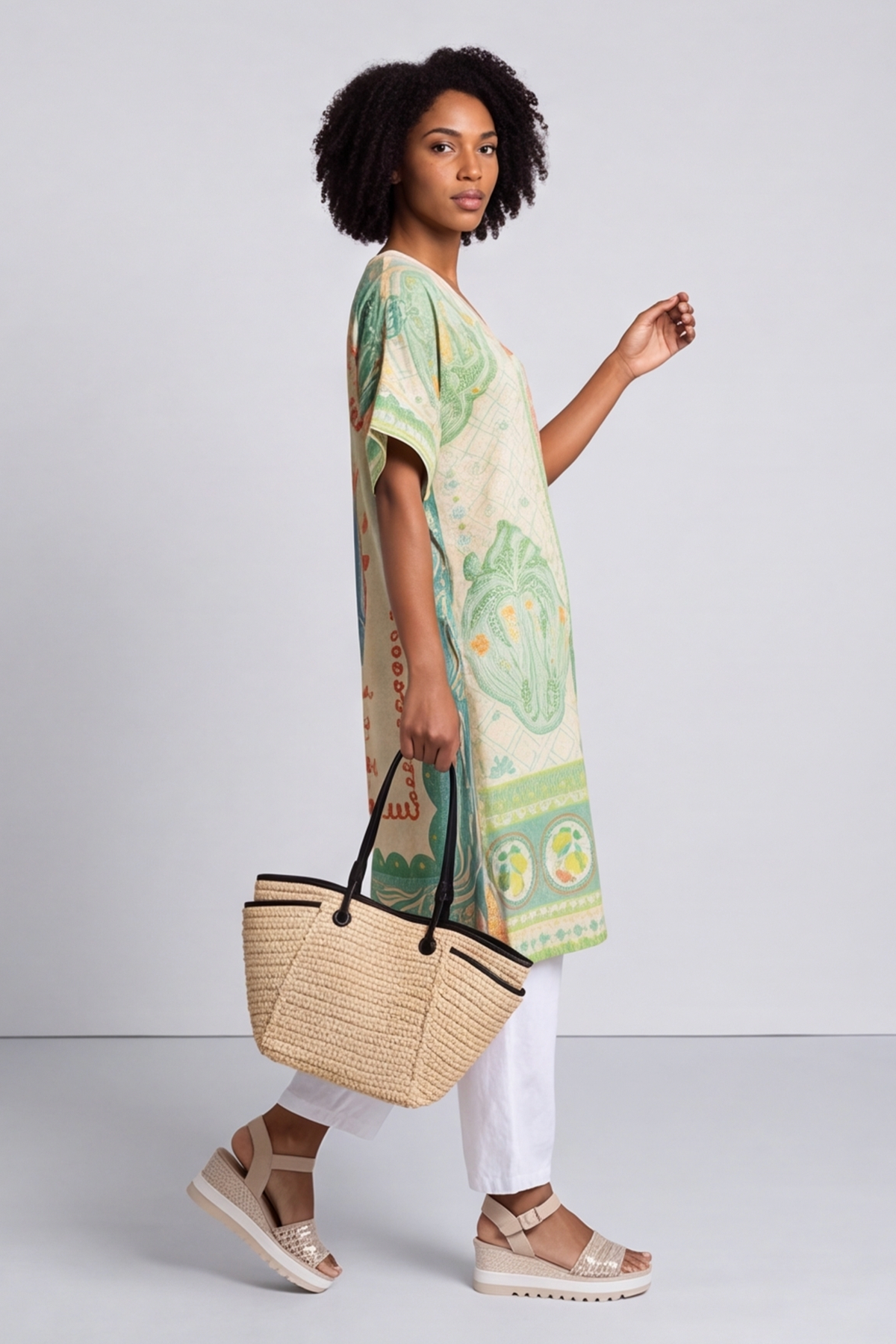 Attie V Neck Shimmer  Dress