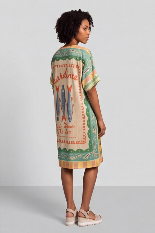 Attie V Neck Shimmer  Dress - Image 10
