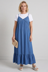 Shanna Strap Denim Dress Mid Denim