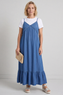 Shanna Strap Denim Dress Mid Denim