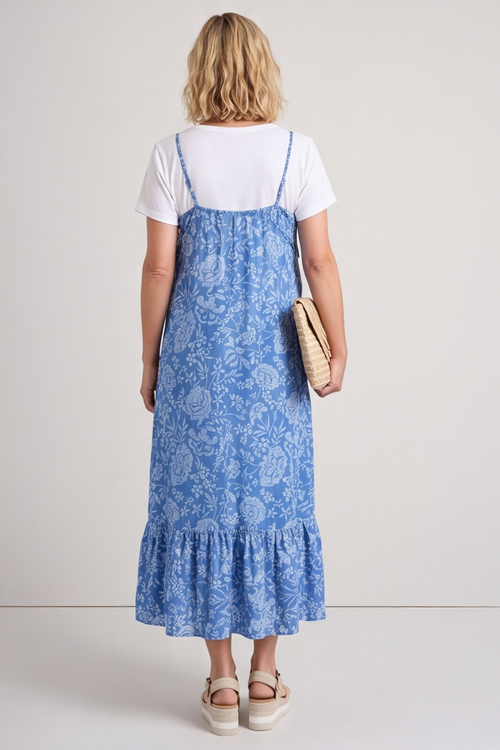 Shanna Print Strap Denim Dress Mid Denim - Image 3