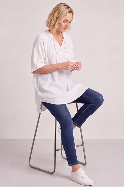 Sorrento Cotton White Top - Image 2