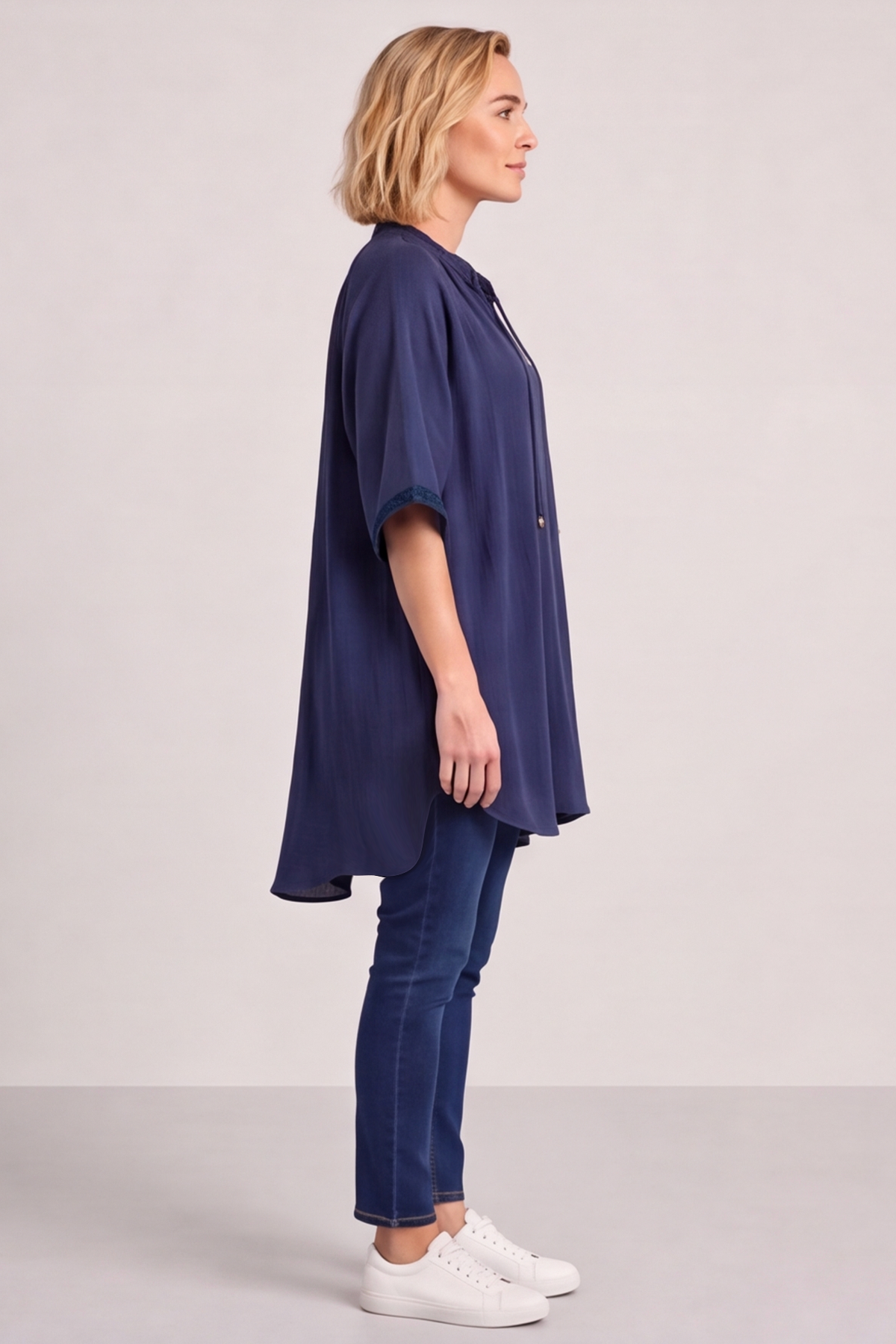 Sorrento Cotton Navy Tunic