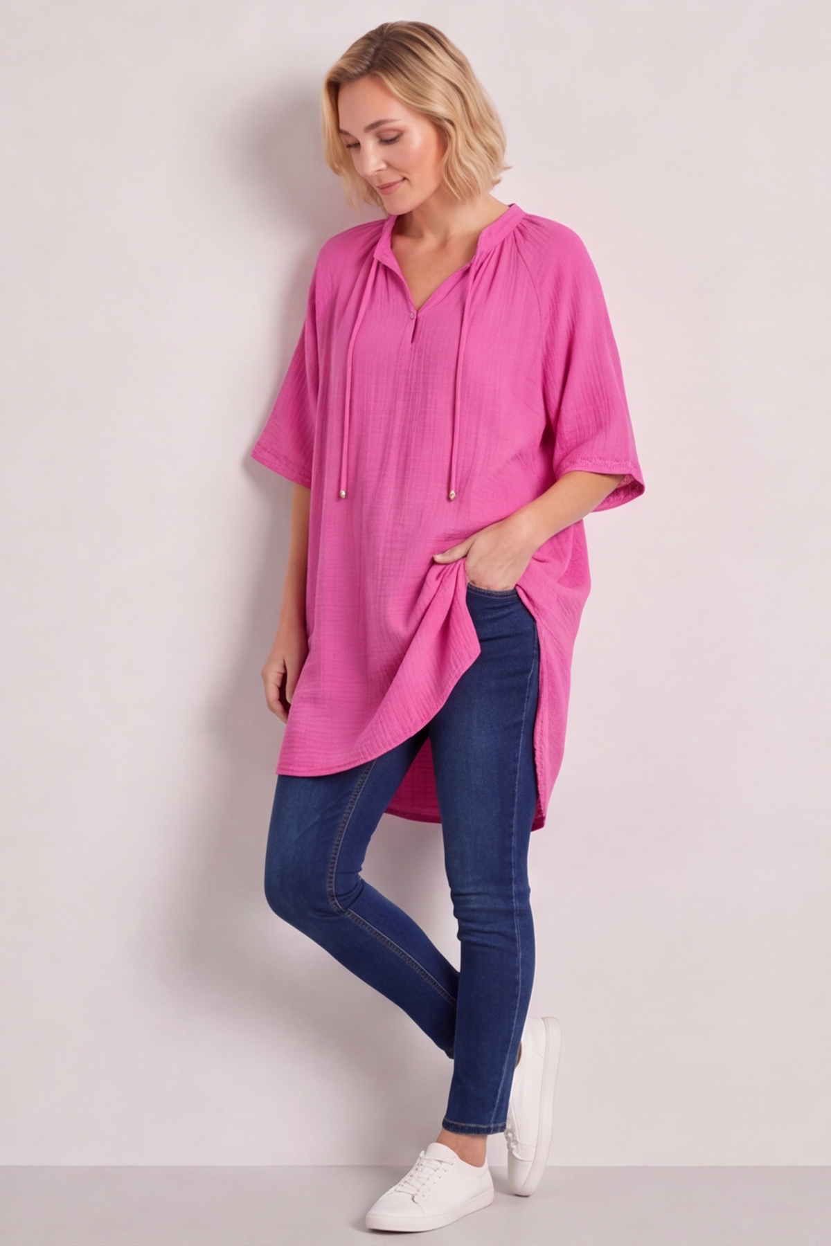 Sorrento Cotton Pink Top