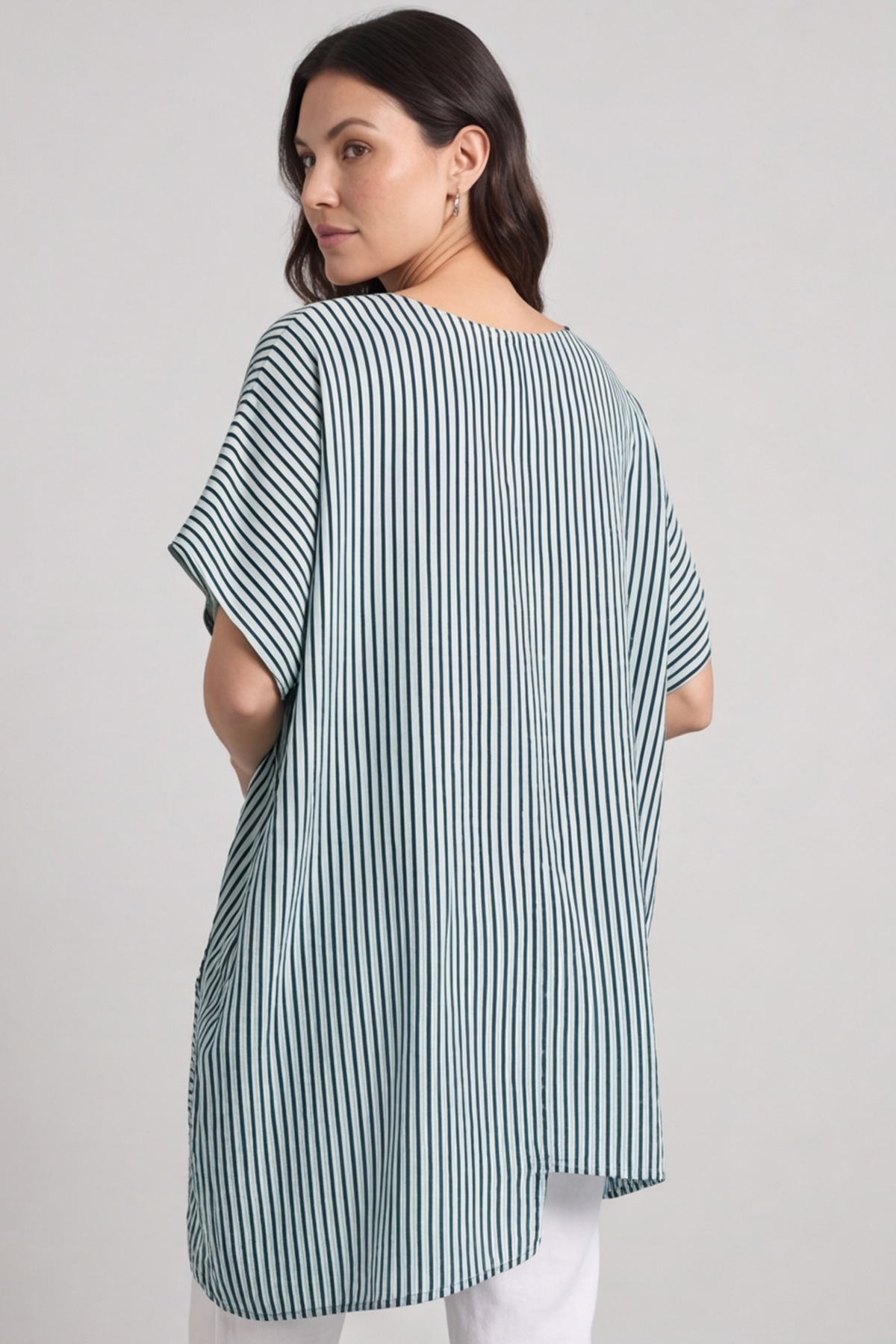 Naima Stripe Top Sage Green
