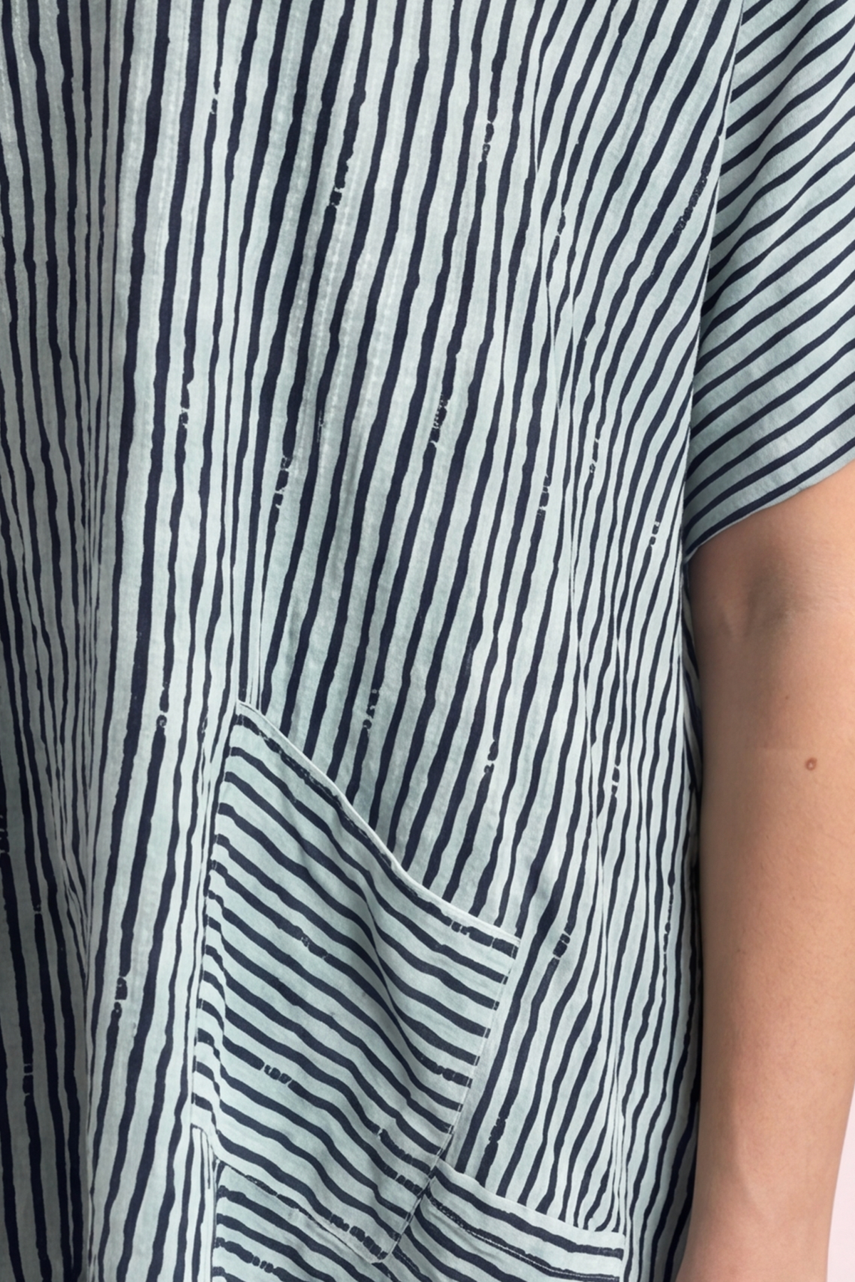 Naima Stripe Top Sage Green