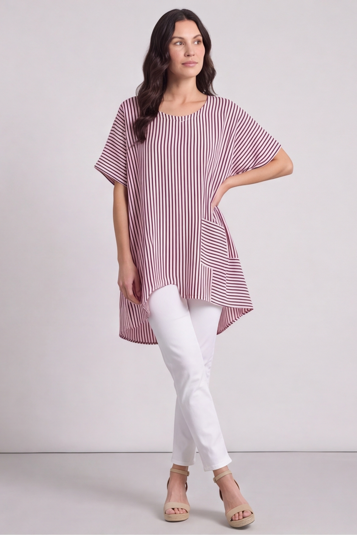 Naima Stripe Top Pink