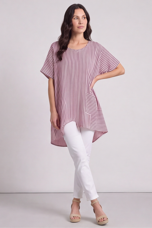 Naima Stripe Top Pink - Image 2