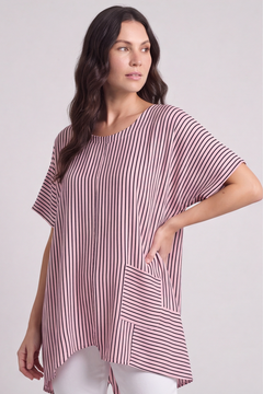 Naima Stripe Top Pink