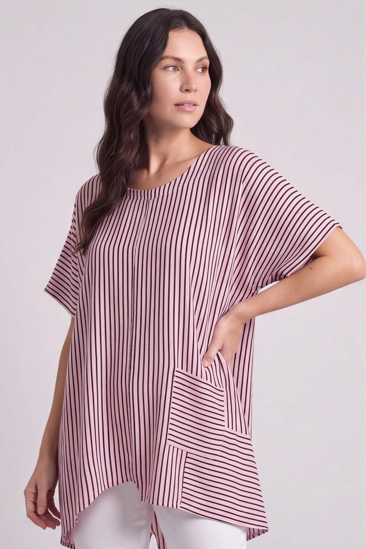 Naima Stripe Top Pink