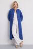 Sienna Button Linen Dress Cobalt
