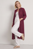 Sienna Button Linen Dress Wine