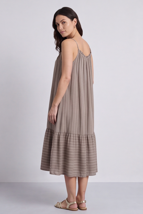 Amelie Stripe Sundress Mocha - Image 5