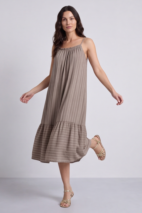 Amelie Stripe Sundress Mocha - Image 6