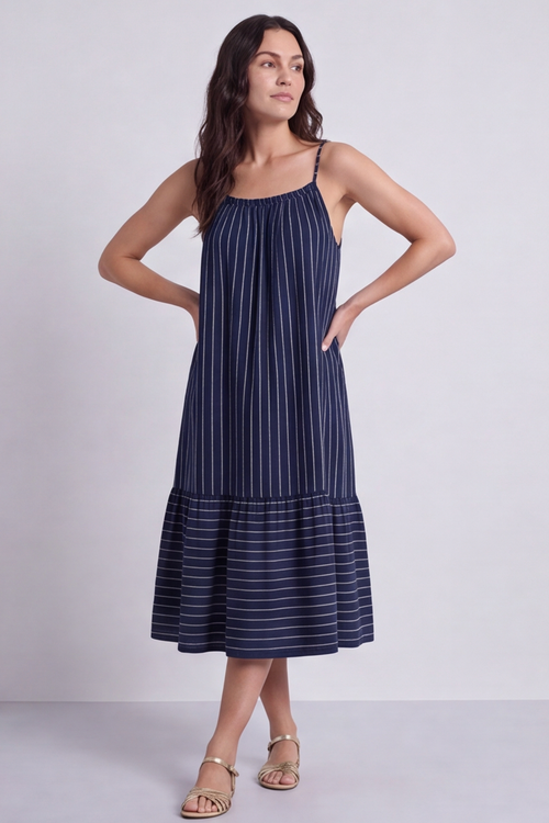 Amelie Stripe Sundress Navy - Image 5