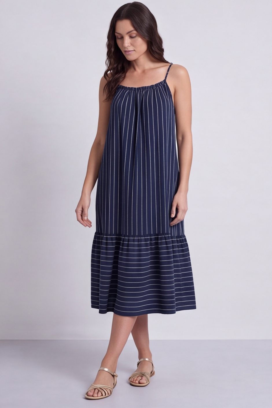 Amelie Stripe Sundress Navy