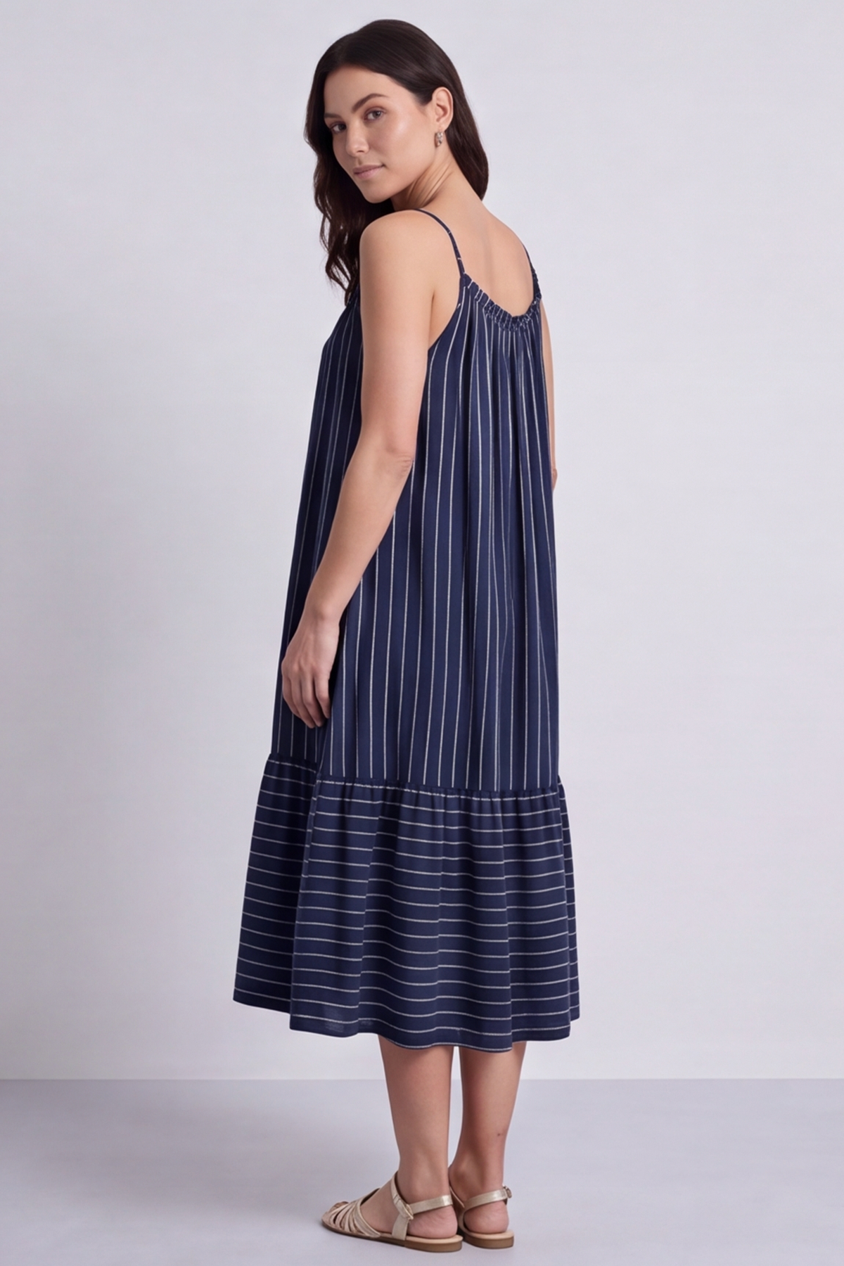 Amelie Stripe Sundress Navy