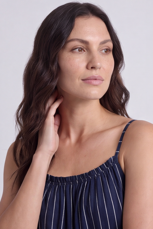 Amelie Stripe Sundress Navy - Image 3
