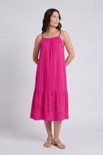 Amelie Stripe Sundress Fuchsia Fuchsia - Amelie Stripe Sundress Fuchsia