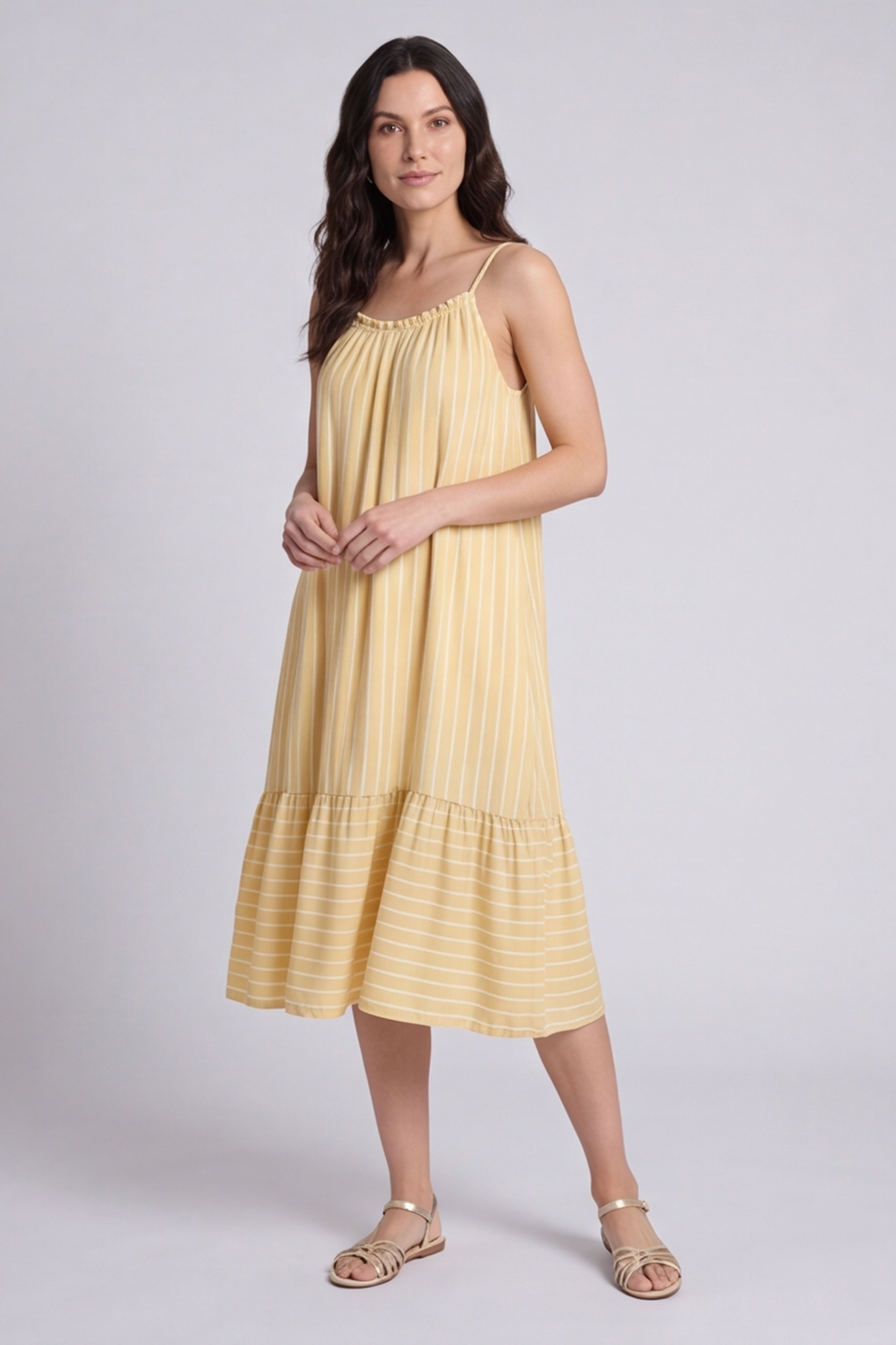 Amelie Stripe Sundress Yellow