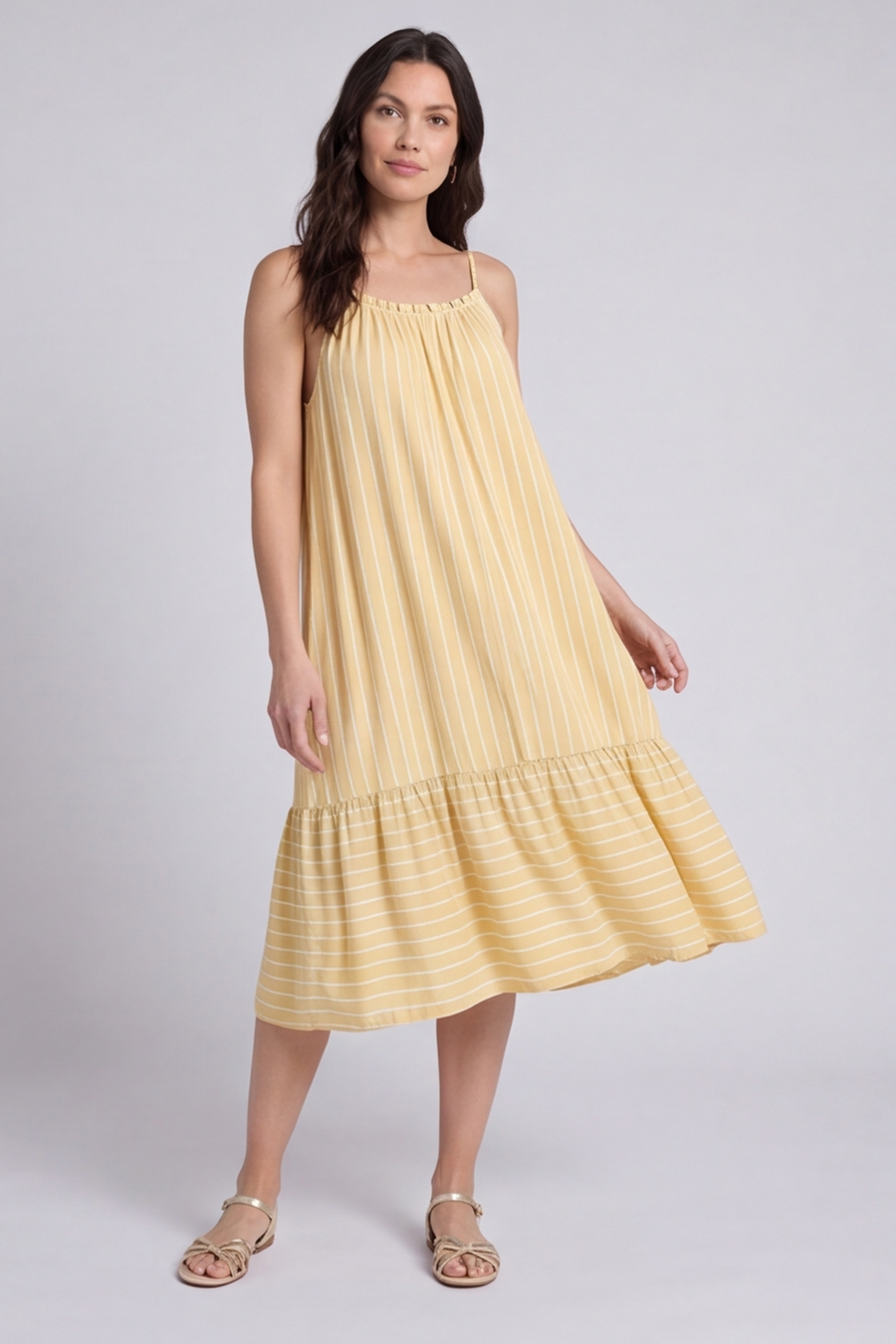 Amelie Stripe Sundress Yellow