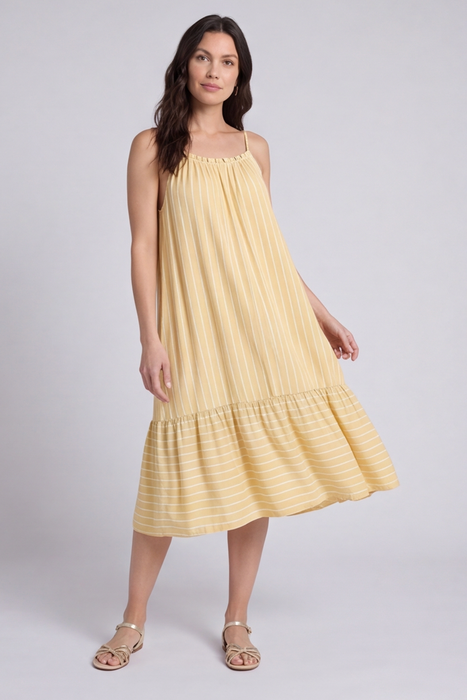 Amelie Stripe Sundress Yellow