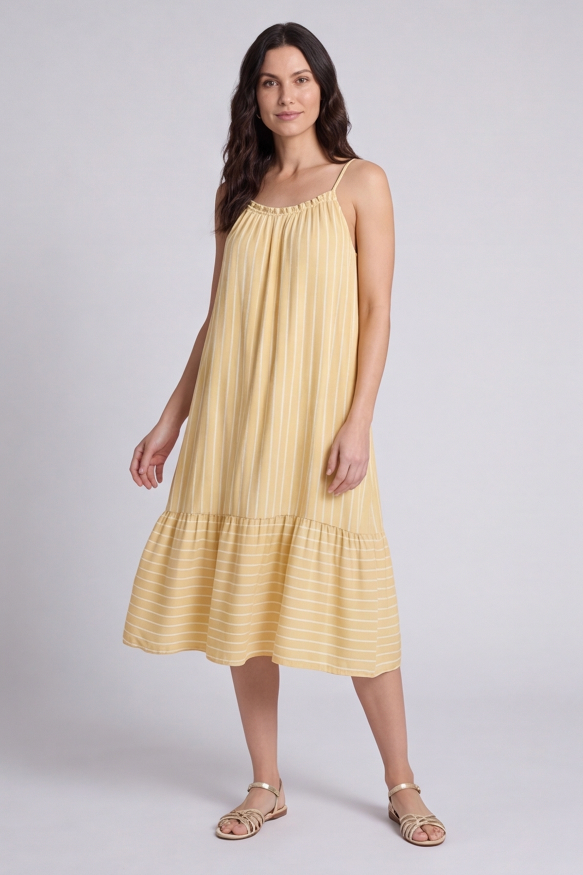Amelie Stripe Sundress Yellow