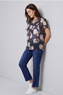 Skye Spot Print Frill Shirt Charcoal