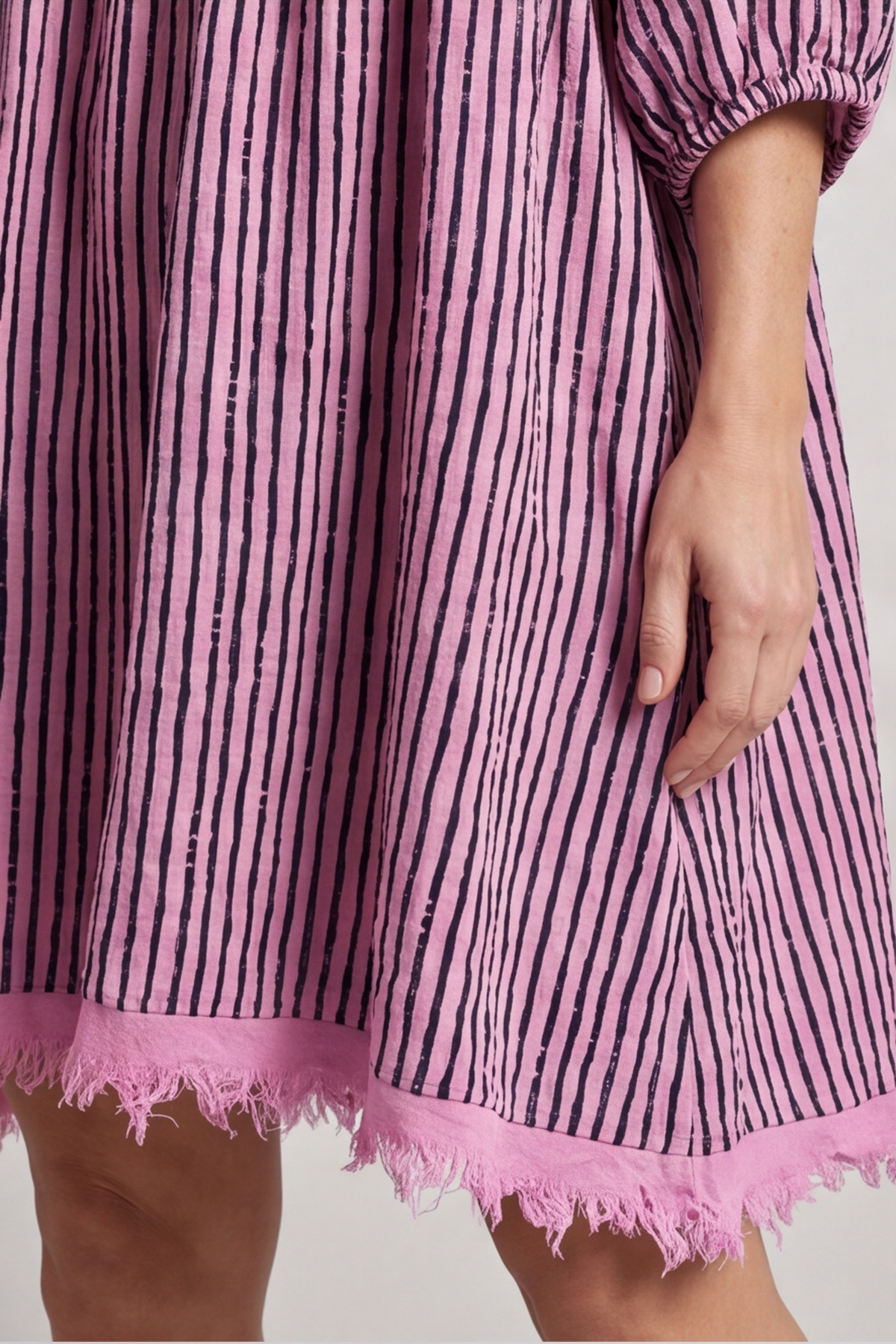 Kadenzia Stripe Cotton Tunic Pink
