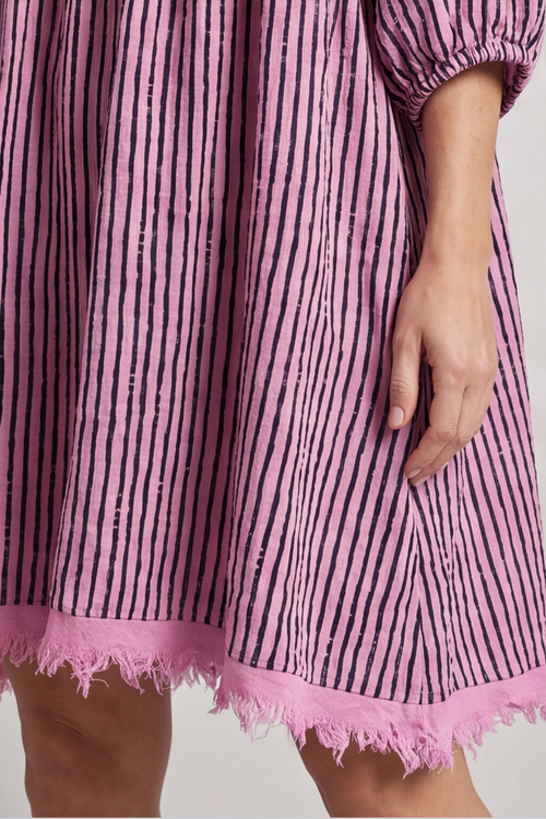 Kadenzia Stripe Cotton Tunic Pink - Image 6
