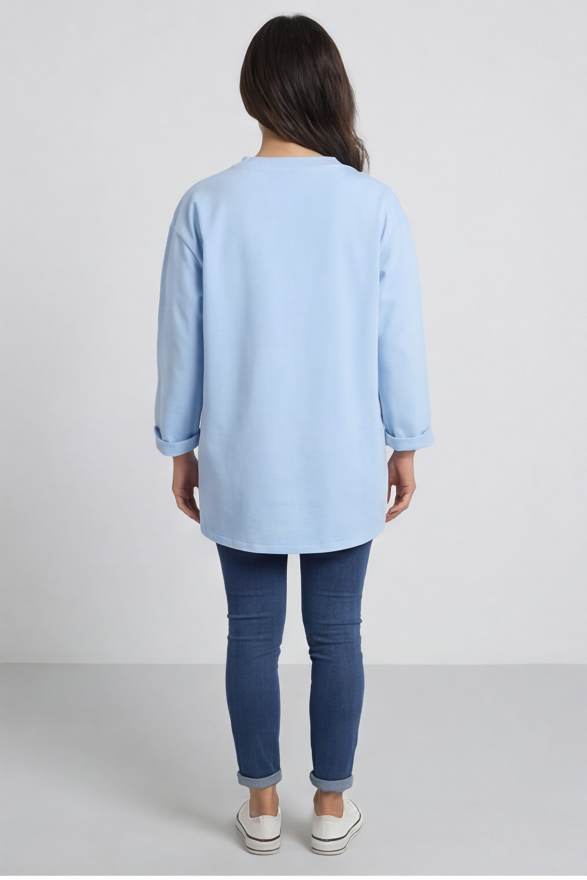Sukina Contrast Top Powder Blue