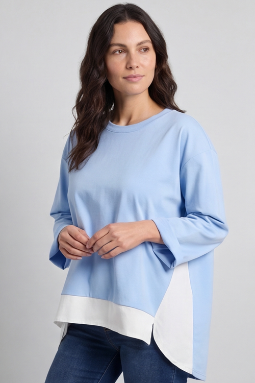 Sukina Contrast Top Powder Blue - Image 4