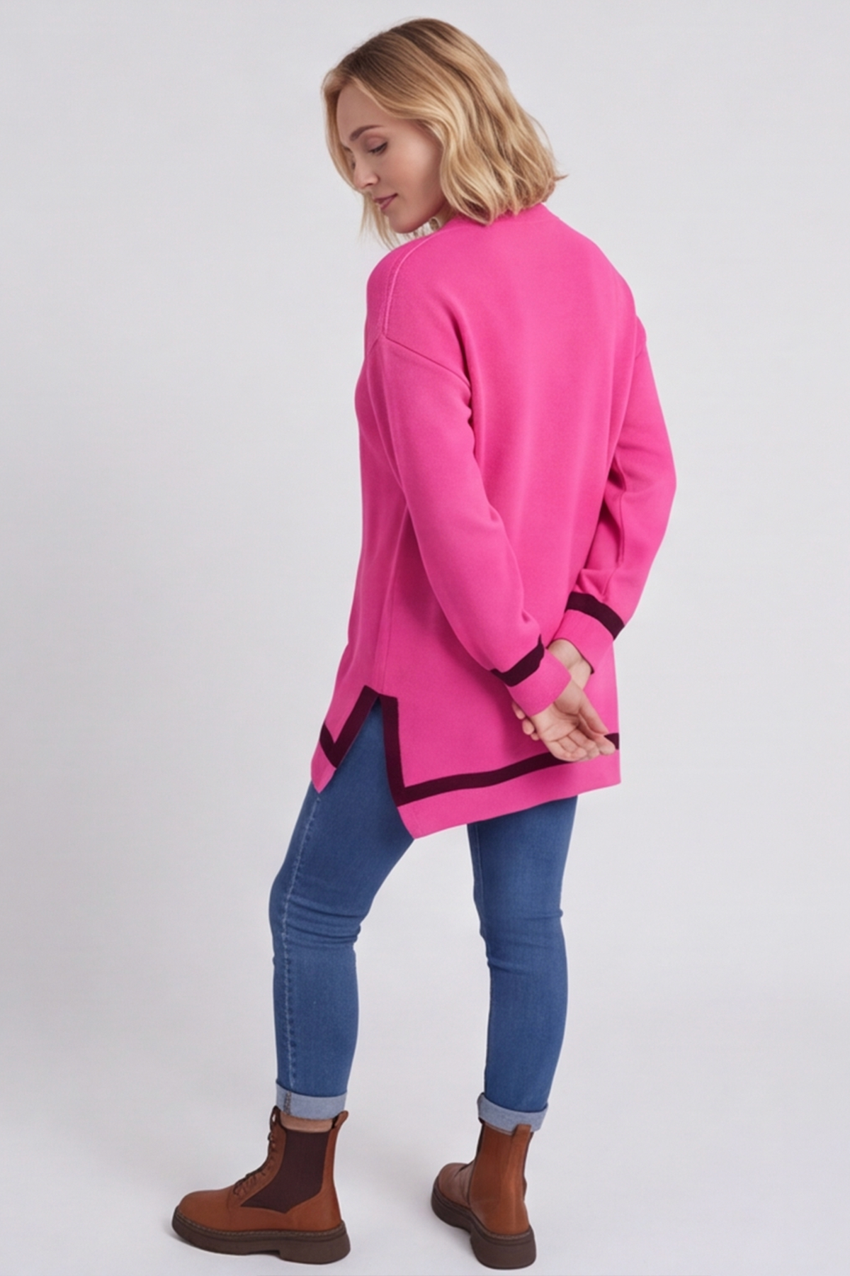 Suzette Knitted Jumper Fuchsia