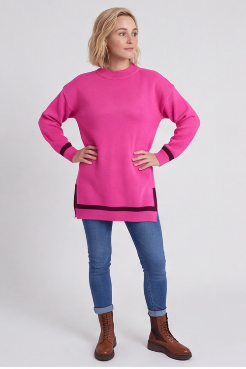 Suzette Knitted Jumper Fuchsia - Image 6