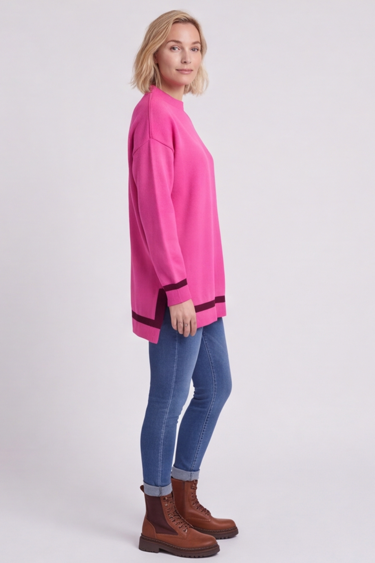Suzette Knitted Jumper Fuchsia